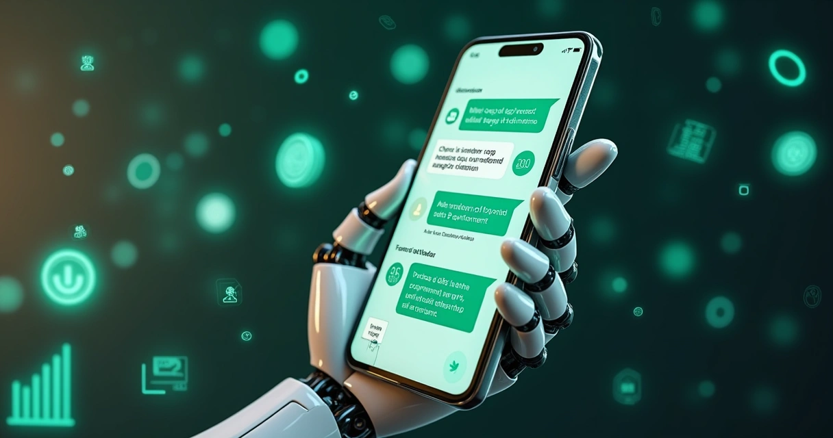 Robo de IA negociando cobrança por WhatsApp com Pix em tela de smartphone
