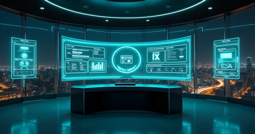 Centro de monitoramento digital com IA gerenciando cobranças por WhatsApp e URA