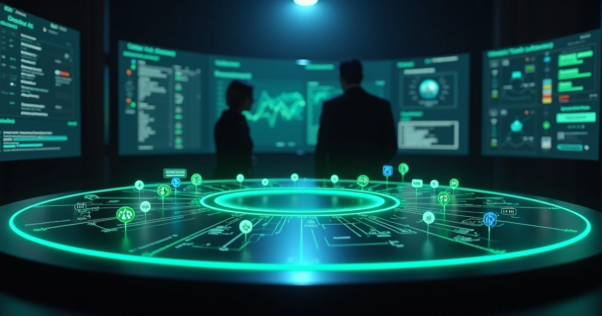 Sala de controle digital monitorando cobranças por WhatsApp em tempo real